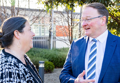 Hon. Roger Jaensch and Melodie Potts Rosevear