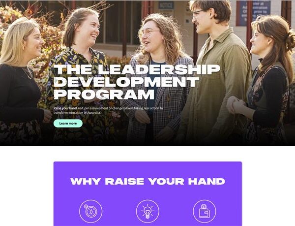 Teach For Australia - LDP Microsite Screenshot